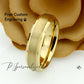 Gold Tungsten Wedding Band Men, Custom Engraving 6mm Domed Tungsten Ring Men, Tungsten Carbide Mens Promise Ring, Husband Gift