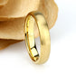 His And Hers Tungsten Wedding Band Set,Men & Women,8mm/4mm,Matte Yellow Gold Tone,Tungsten Carbide Ring, Promise Ring For Couple, Wood Box