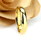 His And Hers Tungsten Wedding Band Set,Men & Women,7mm/4mm, Domed Yellow Gold Tungsten Carbide Ring, Promise Ring For Couple