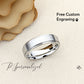 Stainless Steel Wedding Band Women, 6mm Matte Center Classy, Stainless steel Promise Ring Women & Men, Stainless Steel Band Ring