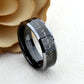 Tungsten Ring, Men's Tungsten Wedding Band, Men's Black Wedding Band, Black Tungsten Ring, Hebrew Song of Solomon Inspiration Tungsten Ring