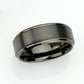 His And Hers Tungsten Wedding Band Set,Men & Women,8mm,6mm, Brushed Gun Metal Center, Tungsten Carbide Ring, Ring For Couple, Wood Box