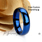 Tungsten Wedding Band Women Blue, 6mm Domed Classy Tungsten Carbide Ring, Tungsten Promise Ring, Womens Promise Ring