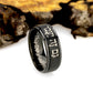 Tungsten Ring, Men's Tungsten Wedding Band, Men's Black Wedding Band, Black Tungsten Ring, Tungsten Band, Hebrew This Too Shall Pass Ring