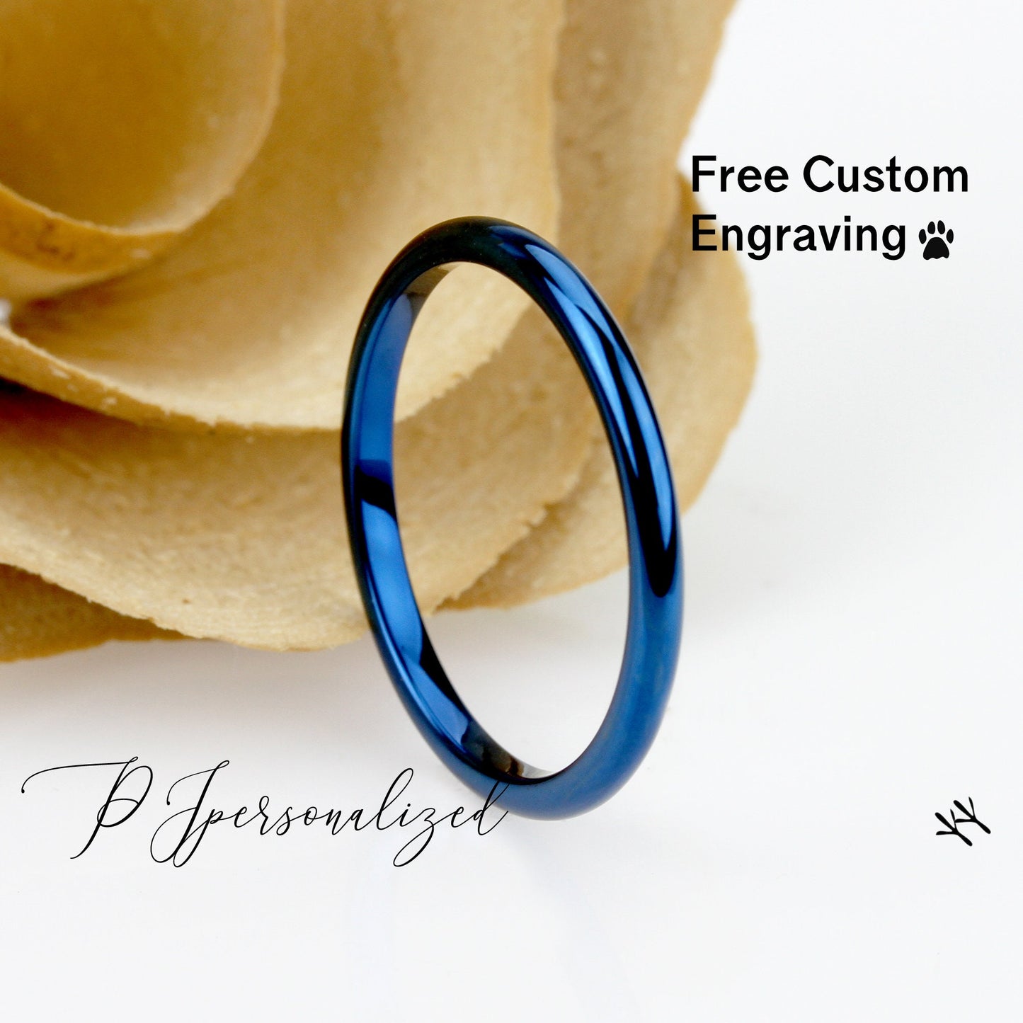 Tungsten Wedding Band Women, 2mm Domed Classic Wedding Band Black/Gold/Silver/Blue Color, Tungsten Carbide Ring, Womens Promise Ring