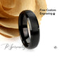 Black Tungsten Wedding Band Women, 6mm Tungsten Ring Women Black, Brushed Black Tungsten Carbide Ring, Tungsten Promise Ring