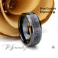 His And Hers Tungsten Wedding Band, Black Ceramic Wedding Band, Fordite Inlay Ring For Men & Women, 8mm/6mm, Promise Ring, Glow Ring