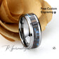 His And Hers Tungsten Wedding Band Set, Fordite Inlay Tungsten Wedding Ring For Men & Women, 8mm/6mm,Promise Ring For Couple