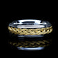Mens Wedding Band Tungsten,Mens Tungsten Ring,8mm,Gold Plated Braided Inlay,Engagement Ring,Promise Ring, Rings for Men, Husband Gift
