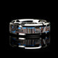 His And Hers Tungsten Wedding Band, Black Ceramic Wedding Band, Fordite Inlay Ring For Men & Women, 8mm/6mm, Promise Ring, Glow Ring