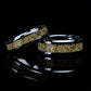 His Or Hers Your Sand Inlay Black Ceramic Wedding Band, 8mm/6mm Engagement Ring With Your Own Beach Sand, Honeymoon Gift, Anniversary Gift