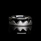 Tungsten Mountain Range Ring, Hand Brushed Mountain Wedding Band, Mountain Two In One Puzzle Band Ring, Hard Brushed Tungsten Wedding Band