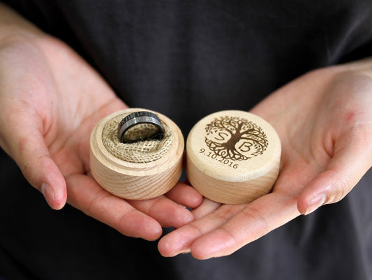 Personalized Wood Ring Box, Proposal Ring Box, Wooden Ring Box, Engagement Ring box, Wedding Ring Box, Anniversary Gift