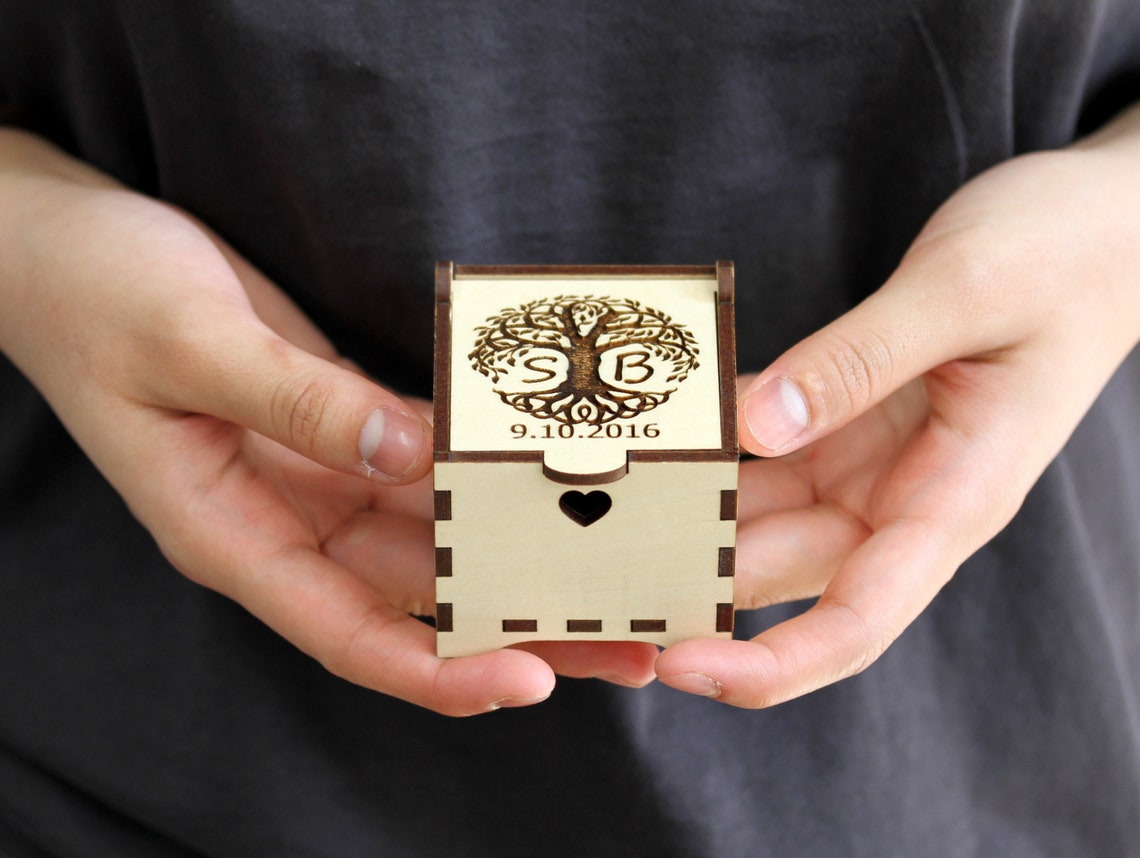 Personalized Wood Ring Box, Proposal Ring Box, Wooden Ring Box, Engagement Ring box, Wedding Ring Box, Anniversary Gift