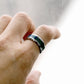 His And Hers Tungsten Wedding Band Set, Emerald Green Fire Opal Inlay Tungsten Wedding Ring For Men & Women, 8mm/4mm,Promise Ring For Couple