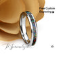 His And Hers Tungsten Wedding Band Set, Black Rainbow Fire Opal Inlay Tungsten Ring For Men & Women, 8mm/4mm,Promise Ring For Couple