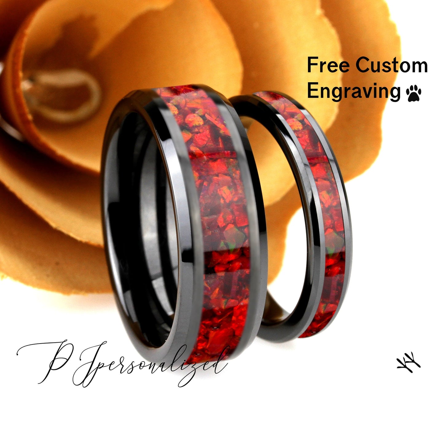 Ceramic deals wedding ring